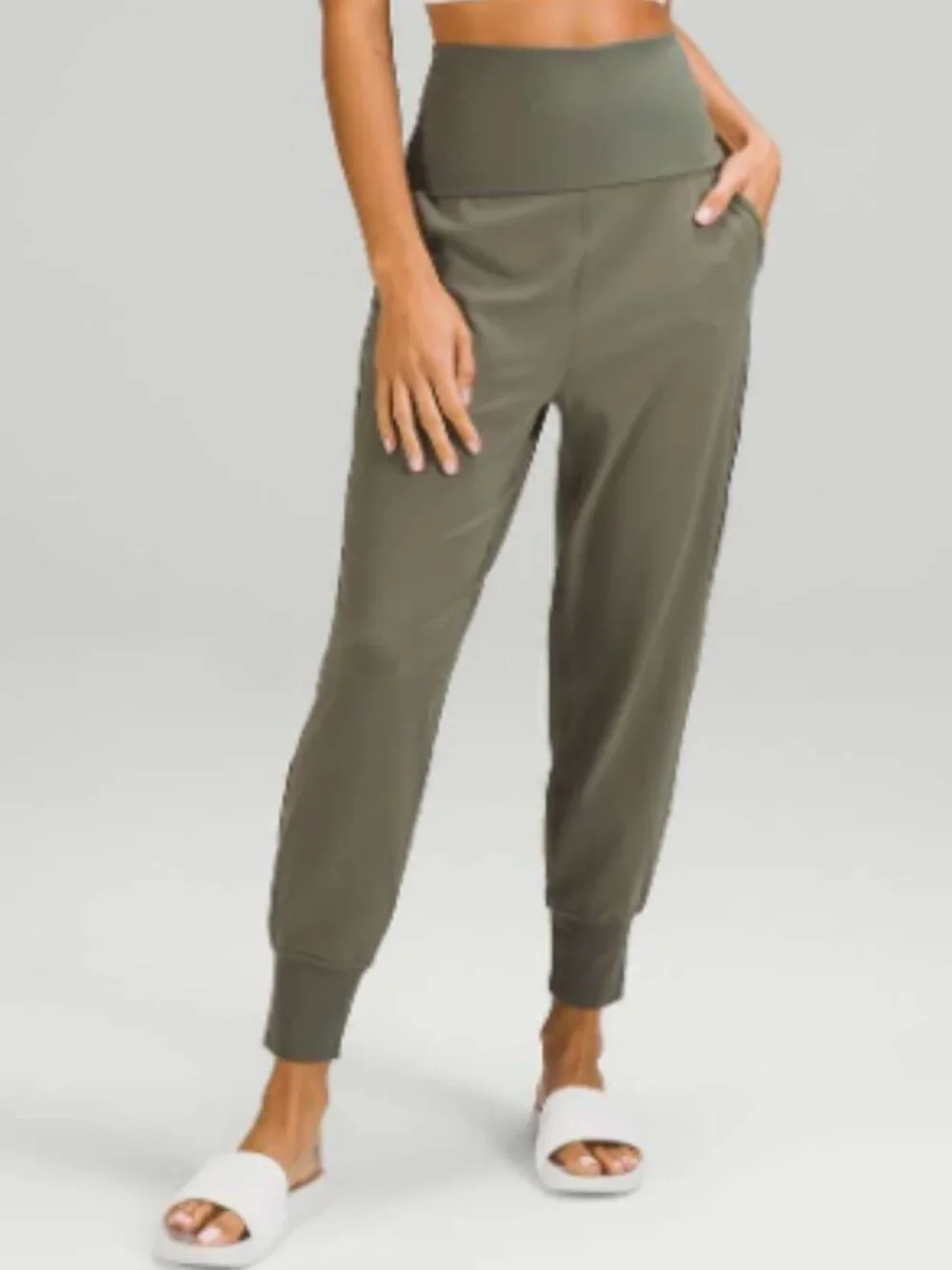 Lululemon Align Super-High-Rise Ribbed-Waist Jogger Size 14 in Carob Brown EUC